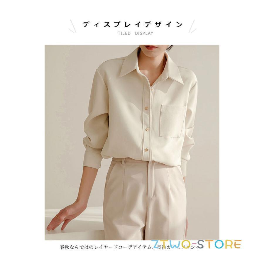 シャツ 長袖 レディース カジュアルシャツ レトロ 長袖シャツ ゆったり シャツジャケット ネルシャツ 無地 春 秋 女性 トップス オフィス デート