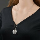 ネックレス レディース アクセサリー ペンダント ハート 翼 開閉式 可愛い エンジェル ワンポイント おしゃれ