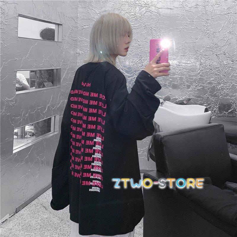 Tシャツ レディース タイダイ柄 長袖 秋 ゆるい トップス 韓国ファッション 原宿系 BF風 ヒップホップ ..