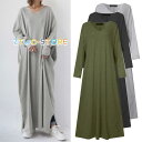 ワンピース レディース 春 長袖 マキシワンピース ロングワンピース レイヤード フレア マキシ丈 vネック 重ね着 体型カバー ゆったり シンプル 春 夏 秋