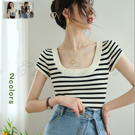 半袖 tシャツ レディース ニット ボーダー クルーネック カットソー 夏 カジュアル シンプル おしゃれ 大人 ストレッチ 春夏 着まわし 通勤 通学 半袖 tシャツ レディース ニット ボーダー クルーネック カットソー 夏 カジュアル シンプル おしゃれ 大人 ストレッチ 春夏 着まわし 通勤 通学