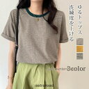 Tシャツ 半袖 レディース カットソー ゆったり ストライプ 薄手 カジュアル おしゃれ トップス 涼しい シンプル 無地 着まわし 通勤 通学 夏