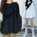 Tシャツ レディース Tシャツ トップス ドロップショルダー シンプル 無地 長袖 ゆったり トップス シンプル 無地 体型カバー 春服 春 夏