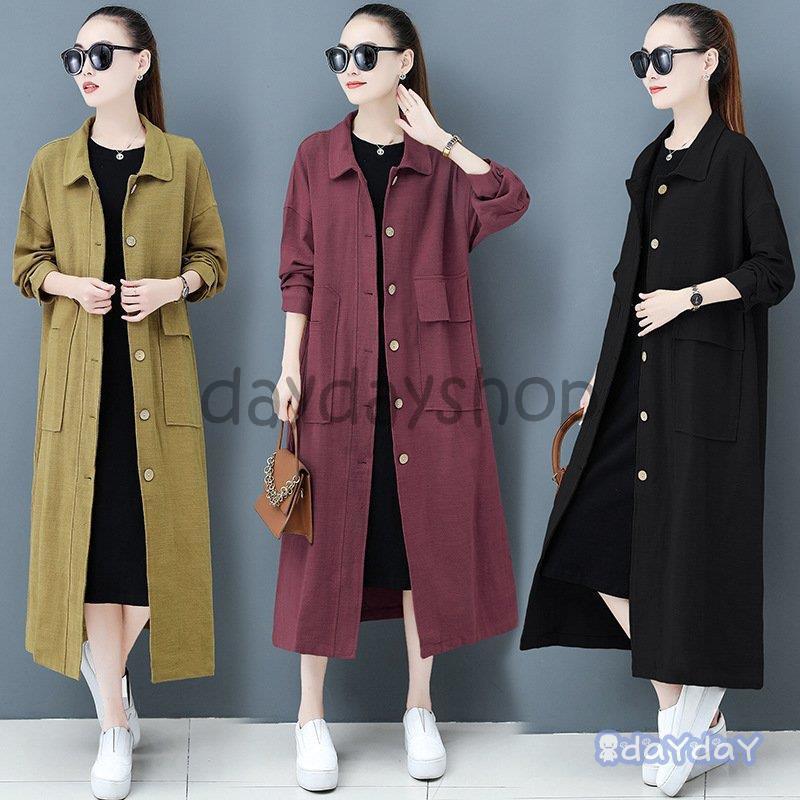トレンチコート レディース 40代 ロング丈 スプリングコート 春コート リネン ライトアウター 秋服 風 オーバー 30代 50代 大きいサイズ カジュアル