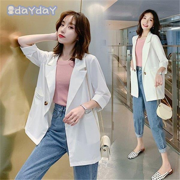 テーラードジャケット レディース テーラード 長袖 ライトアウター 無地 フォーマル スーツ 夏 秋 カジ..