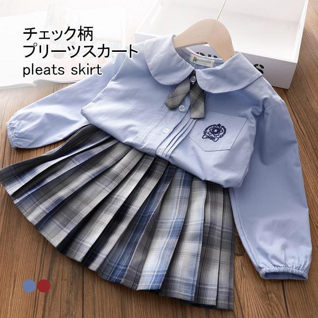 子供 チェック柄 女の子 スカート Aライン ミニスカ 春 秋 チェック柄スカート ショート レトロ キッズ..