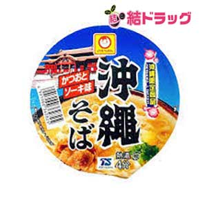 東洋水産 マルちゃん 沖縄そば まめカップ 1ケース（39g×12個入） かつおとソーキ味 沖縄限定