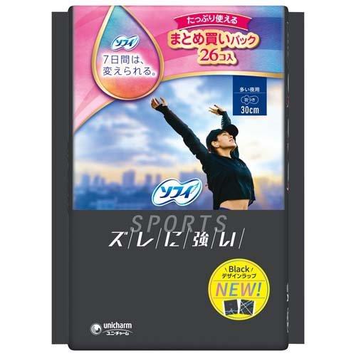 乐天商城 - ソフィ SPORTS 300 多い夜用 羽つき 30cm 26枚入 ソフィ
