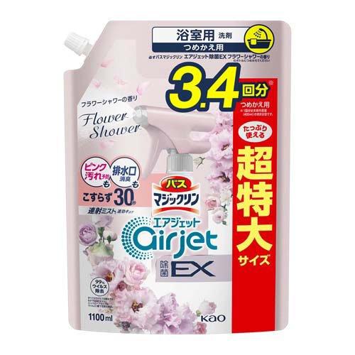 バスマジックリン エアジェット 除菌EX フラワーシャワーの香り つめかえ用 ( 1100ml )/ バスマジックリン