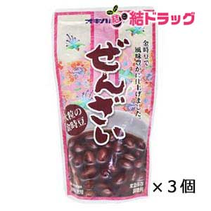 |商品区分:食品【沖縄風　ぜんざい 大粒の金時豆 180g×3個セットの商品詳細】■内容量：180g■原材料：金時豆、砂糖、地下浸透海水、食塩、増粘剤（タマリンドガム）■賞味期限：製造日より365日■保存方法：直射日光をさけて常温で保存してください。■製造者：沖縄ハム総合食品株式会社（沖縄県読谷村字座喜味2822-3）■配送方法：常温※商品廃番・メーカー欠品など諸事情によりお届けできない場合がございます。/沖縄県産品|【お買い上げ前にお読みください】※パッケージデザイン等が予告なく変更される場合もあります。※商品廃番・メーカー欠品など諸事情によりお届けできない場合がございます。※お取り寄せ商品についてお取り寄せ商品の記載がある場合在庫がある場合は即時発送いたしますが、お取り寄せの場合は5〜10日以上お時間がかかる場合がございます。納期につきましてはお気軽にお問合せください。またお取り寄せ商品のご注文後のキャンセルは出来ません。※商品は店頭販売商品もございますので、照明によりパッケージが色あせしている場合がございます。※宅急便以外の発送方法について、お客様への送料の負担軽減のため、厚みの関係により、パッケージ裏の空洞部分を潰して発送する場合がございます。ギフト用などの場合は発送を宅急便をご指定ください。※こちらの商品は沖縄県より発送いたします。発送元住所：〒903-0801 沖縄県那覇市首里末吉町4-1-2◆上記注意事項をあらかじめご了承いただき、ご購入ください。◆ご不明な点はお気軽にお問合せください。広告文責：(有)みなと薬品　TEL:098-988-9800|banner4/banner6沖縄風　ぜんざい 大粒の金時豆 180g×3個セット