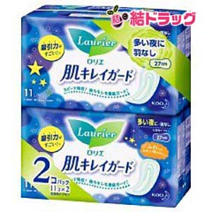 ロリエ 肌キレイガード 夜用 羽なし(11コ入*2パック)