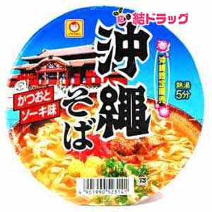 【合わせ買い不可】マルちゃん 沖縄そば カップ麺 12個入　かつおとソーキ味