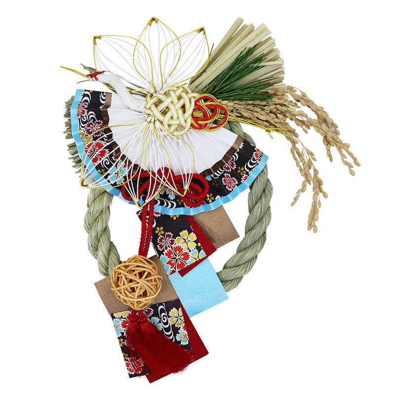 【楽天スーパーSALE限定10%OFF】 正月飾り しめ縄 華連 お正月飾り しめ縄飾り しめ縄リース しめ飾り おしゃれ モダン 玄関 玄関ドア リース 水引...