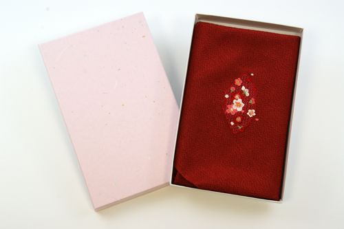 風呂敷 丹後ちりめん刺繍 風呂敷 ふろしき 梅（レンガ） 中巾（約45cm） 紙箱入り ラッピング対応可 の..