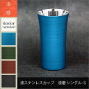 漆器 ステンレス カップ シングル-S 高さ11.5cm 山中漆器とステンレスの融合 毛筆手書き名入れ・桐箱メッセージ入れ無料 越前和紙コースター付 .ステンレ...