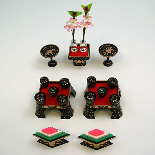 【楽天スーパーSALE限定20%OFF】 雛人形 ひな人形 小 道具 お膳揃い オリジナル雛人形を演出 雛人形 小物 道具 単品 ちりめん おしゃれ 小さい 人...