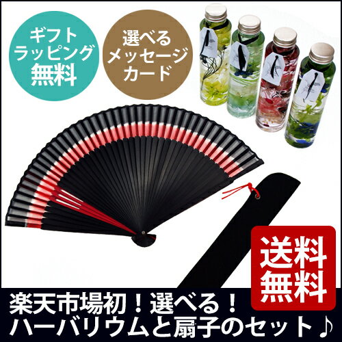 【お買い物マラソン限定10％OFF】 扇子 ダブル ハーバリウム セット 男性用 メンズ ゆうパケット不可 紙箱入り 名入…