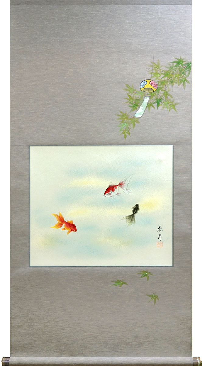 楽天市場】金魚(掛軸|アート・美術品・骨董品・民芸品 楽天市場】金魚(掛軸|アート・美術品・骨董品・民芸品