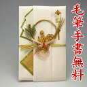 結納屋さんの金封【結婚・一般御祝】3~10万円に最適 祝儀袋HM223【亀 緑・白:短冊】【送料無料・代引不可】