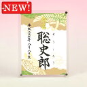 デザイン命名書 アクリルフレーム【鶴亀・緑】毛筆で心を込めてお書きします