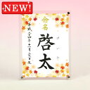 デザイン命名書 アクリルフレーム【楓(かえで)2】毛筆で心を込めてお書きします