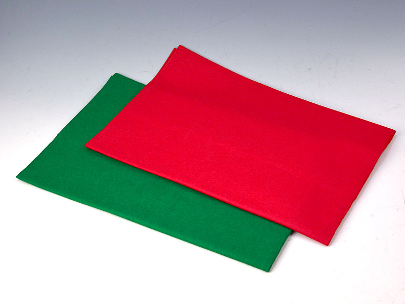毛せん 赤・緑(2枚セット）　130×90 cm 毛氈