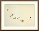 竹内栖鳳 喜雀 【F8/F6/F4サイズ】(紐・フック付) 日本の名画 F8・約横61×縦49.5cm F6・約横52×縦42cm F4・約横42×縦34cm【...