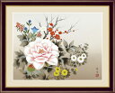 四季花 北山歩生 【F6/F4サイズ】(紐・フック付)花鳥画 年中飾り F6・約横52×縦42cm F4・約横42×縦34cm【インテリアアート(額絵) 伝統の...
