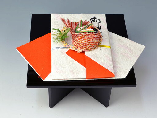 鯛料金封(鯛飾・黒塗台付) 鯛料金封(鯛飾・黒塗台付)