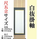 白抜掛け軸 【尺五立 緞子三段表装】趣彩掛軸 (お得な3本セット!!)【色・柄おまかせ】 外寸 1840mm×545mm 白紙 1044mm×415mm モダン おしゃれ 白紙 無地 書道 書画 水墨画 俳画 展覧会 作品展