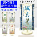 端午の節句掛軸 選べる命名掛け軸 節句飾り名入掛軸・名前旗 開運昇鯉(白)専用スタンド付【送料無料】ミニサイズ 金襴 開運菖蒲紋入り g2166-2180 WN...