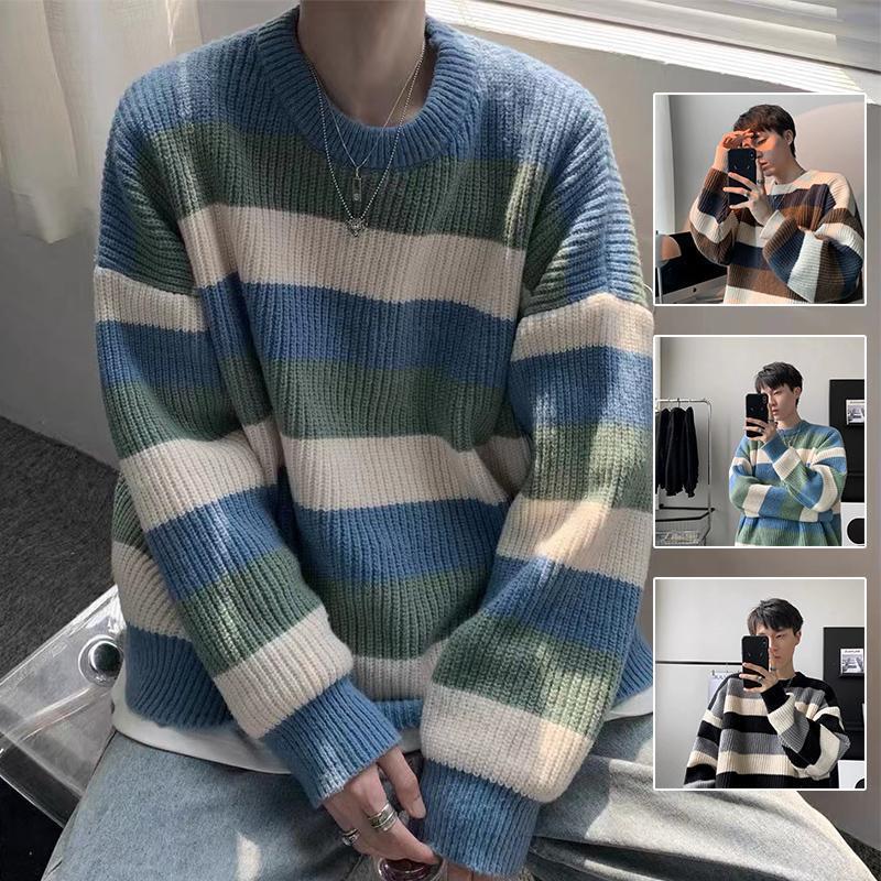 ニットセーター メンズ 秋冬 40代 ニットソー クルーネック おしゃれ ゆったりプルオーバー 防寒 あったか