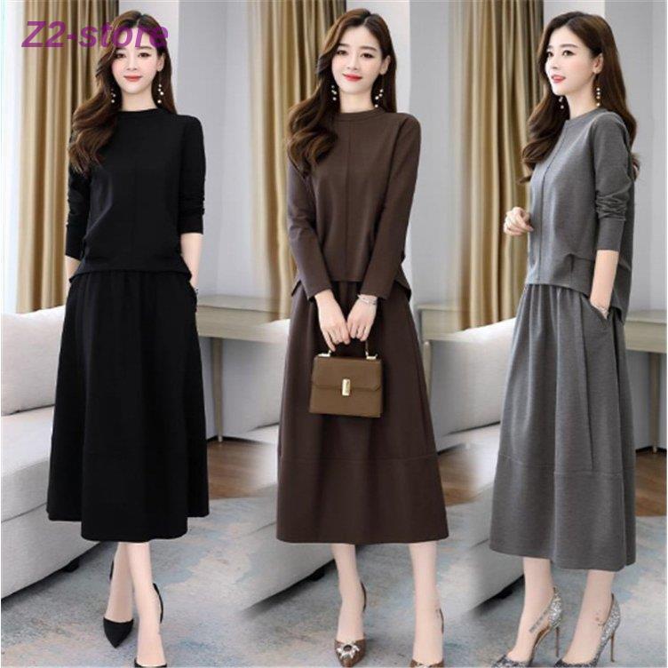 ワンピース　セットアップ レディース 40代 膝丈 秋 春 長袖 50代 きれいめ 無地 通勤 オシャレ デート