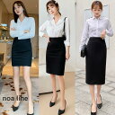 事務服 スカート 制服 洗える タイト ストレッチ ハイウエスト レディース 膝上 膝丈 大きいサイズ オフィス ビジネス 企業 ユニフォーム