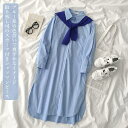 シャツワンピ 長袖 ロングシャツ レディース シャツ ワンピース 長袖ワンピース ゆったり シャツワンピース ロングワンピ スカーフ付き 通勤