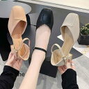 パンプス レディース ストラップパンプス スクエアトゥ アンクルストラップ チャンキーヒール 靴 シューズ ^bo-642^