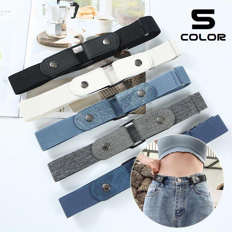 ゴムベルト レディース メンズ 男女兼用 ノーバックル 裏技ベルト 伸縮 フリーサイズ トイレ楽 簡単装着 無地 カジュアル