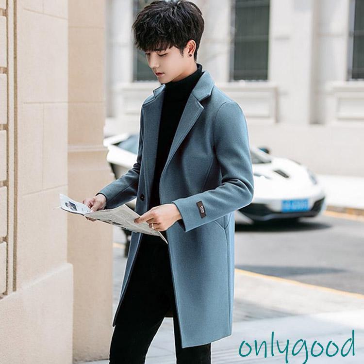 チェスターコート メンズ スリム アウター ロングコート 秋 冬 裏起毛 暖かい ジャケット 無地 ビジネス コート 紳士服 通勤 細身 秋服 冬服