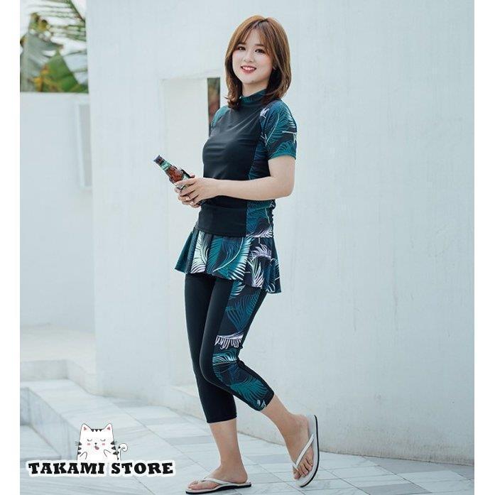 フィットネス 水着 黒 レディース 大きいサイズ 3l 4l 5l 6l 水着 体型カバー ラッシュガード 日焼け防止 露出少なめ ボタニカル柄 20代 30代 40代