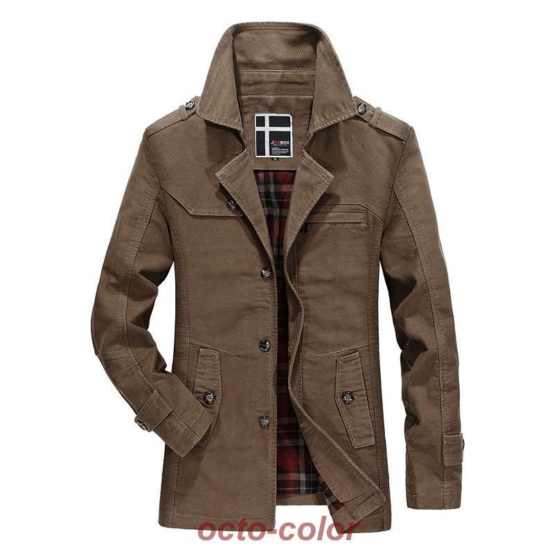 チェスターコートメンズ 無地 ブルゾン エポーレット付き ミリタリージャケット アウター