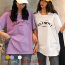【在庫限り?売り尽くしセール】半袖 ロゴtシャツ 夏 レディース クルーネック カットソー トップス 韓国 チュニックtシャツ 英字プリント【ネコポス可】