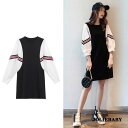 Tシャツワンピース ロングTシャツ Tシャツ ワンピース 切り替え ゆったり レディース プルオーバー(4)