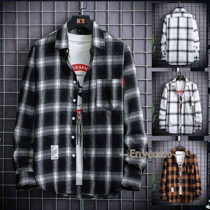 トップス カジュアルシャツ ワイシャツ 長袖 メンズ 開襟 カラーシャツ チェック柄 シャツ 通学 通勤 Yシャツ ビジネス キレイめ 春夏 おしゃれ カジュアル 紳士 メンズファッション シンプル フォーマルqcwck05【カラー】ホワイト，レッド，グリーン，ブラック，イエロー【サイズ】XL（日本M相当） 2XL （日本L相当） 3XL （日本XL相当）4XL （日本2XL相当）【素　材】ポリエステル【ご注意】※色落ちする可能性がございますので、ご注意くださいませ。※本製品は生産過程におきまして、生地を織る際の糸の継ぎ目や多少のほつれが生じることがありまが、品質上は問題ありません。また、生地の織りに他繊維が混紡している場合もございます。※記載の詳細サイズは、メジャーによる実寸の誤差、商品の素材(生地)による誤差が生じる場合があります。