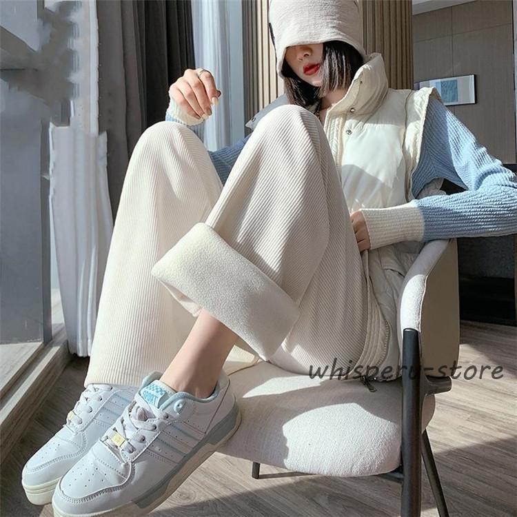 ワイドパンツ レディース 冬 秋 黒 きれいめ ワイドパンツルック ボトムス ウエストゴム ゆったり 体型カバー 着痩せ カジュアル 10代20代30代40代50代