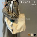 トートバッグ レディース キャンバスバッグ 大容量 a4 バッグ 帆布 キャンバストート tote bag 手提げ 肩掛け ハンドバッグ ショルダーバッグ 買い...