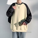トレーナー メンズ トップス プルオーバー スウェット 長袖 ビッグシルエット 秋 春服 スポーツ アメカジ 部屋着 通勤 通学 アウトドア
