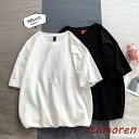 Tシャツ メンズ 半袖 夏 無地 ロゴT 文字 プリントTシャツ クルーネック カットソー 春夏 トップス 部屋着 ルームウェア パジャマ