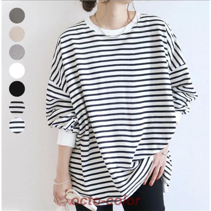 トレーナー パーカー スウェット Tシャツ レディース カットソー春 秋 長袖 体型カバー オーバーオール..