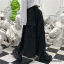 レディースサルエルパンツおしゃれ袴パンツモード系ワイドパンツレディーススカート風メンズ韓国原宿個性的ズボン