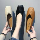 パンプス 痛くない 歩きやすい ローヒール ぺたんこ オフィス スクエアトゥ フラット レディース ローカット ぺったん